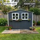 6x9 FT Outdoor Metal Storage Shed with Window & Flower Rack by HouseOfZazla