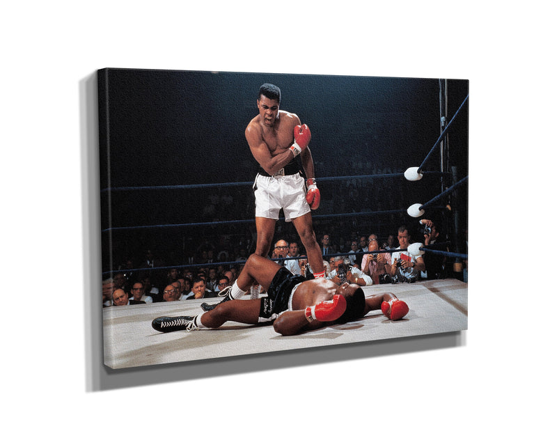 Muhammad Ali vs Sonny Liston Poster Phantom punch Hand Made Posters Canvas Print Wall Art Home Decor