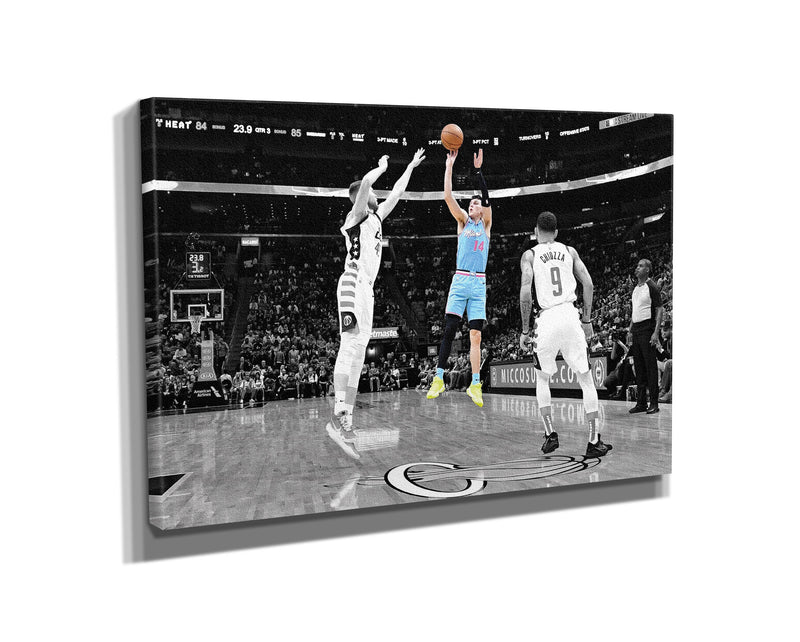 Tyler Herro Clutch vs Wizards Poster Miami Heat Basketball Hand Made Posters Canvas Print Kids Wall Art Home Man Cave Gift Decor