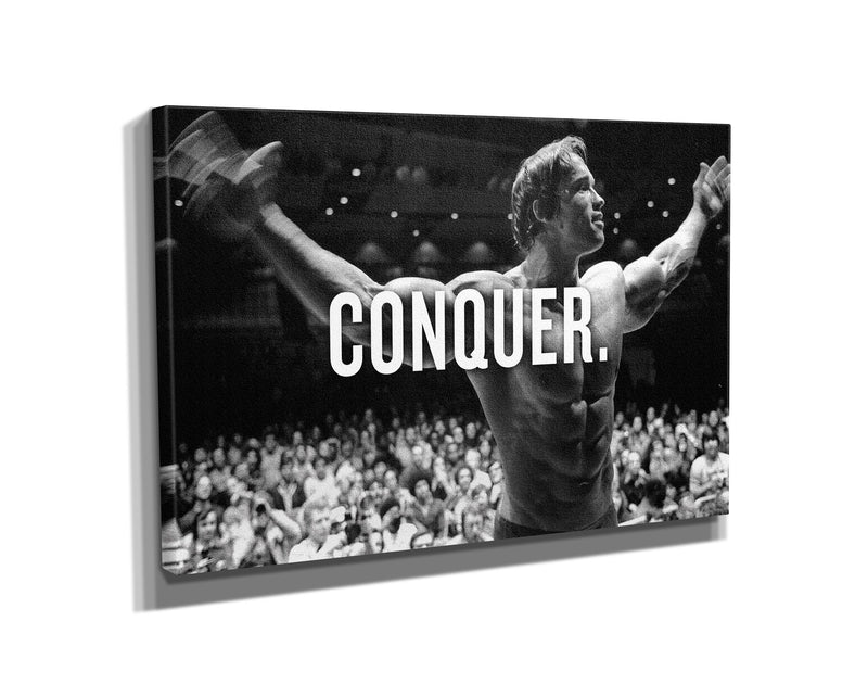 Arnold Schwarzenegger Poster Black and White Bodybuilding Hand Made Posters Man Cave Gift Canvas Print Wall Art Home Decor