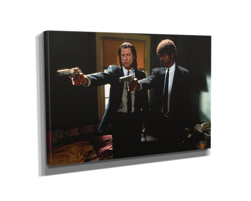 Pulp Fiction Poster Vincent and Jules Gangsta Movie Hand Made Posters Canvas Print Wall Art Home Decor