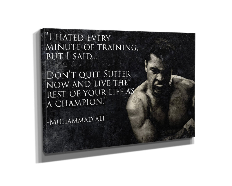 Muhammad Ali Poster Boxing Quote Hand Made Posters Canvas Print Wall Art Home Decor