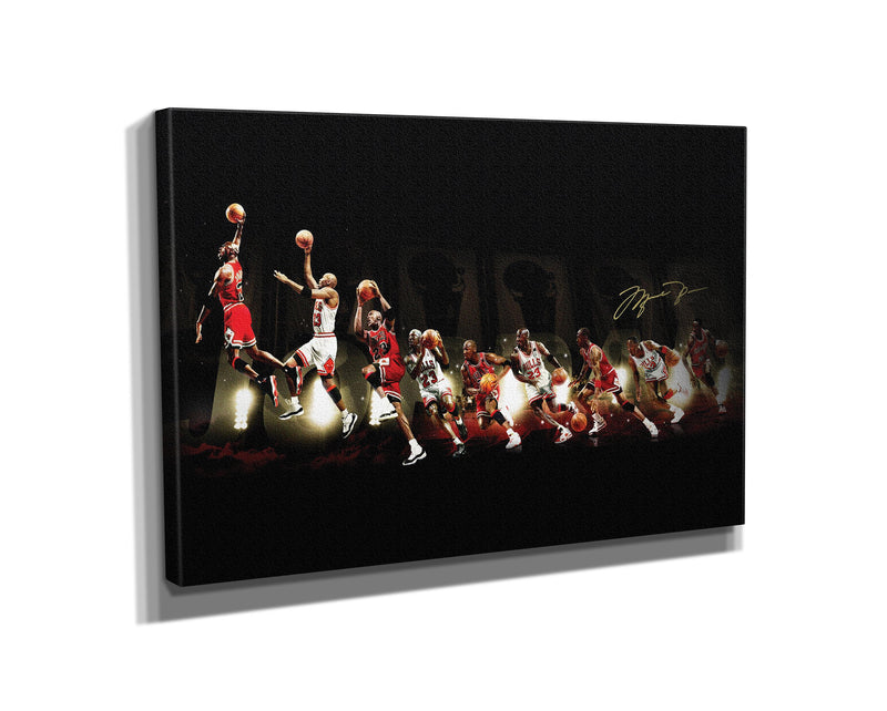 Michael Jordan Evolution Poster Chicago Bulls Basketball Hand Made Posters Canvas Print Wall Art Home Decor