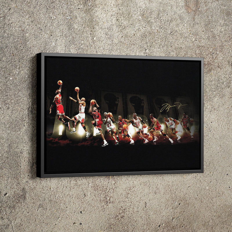 Michael Jordan Evolution Poster Chicago Bulls Basketball Hand Made Posters Canvas Print Wall Art Home Decor