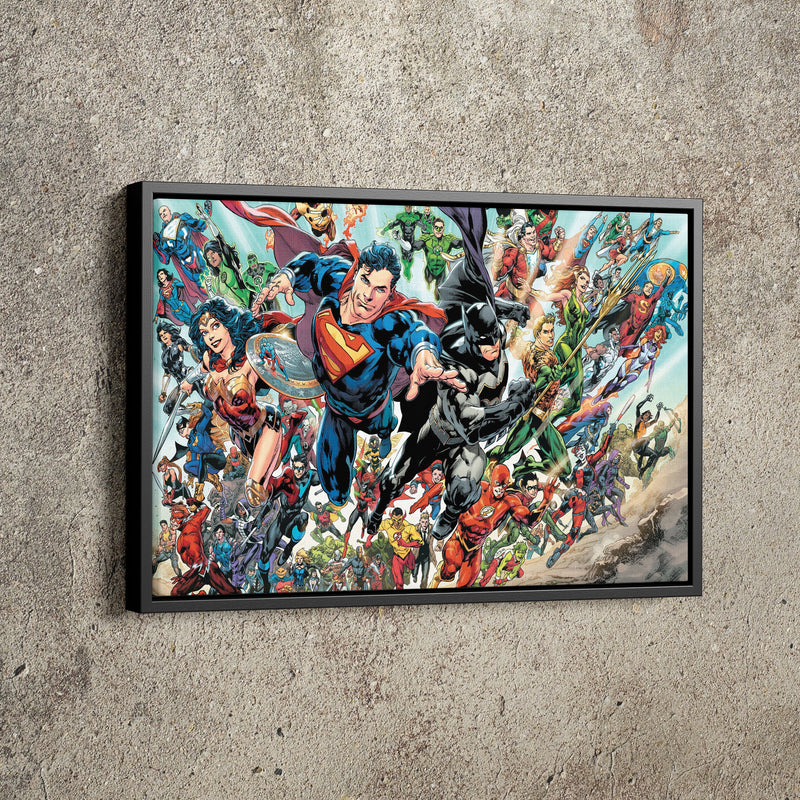 DC Superheroes  Universe Poster Comics Hand Made Posters Canvas Print Kids Gift Wall Art  Home Decor