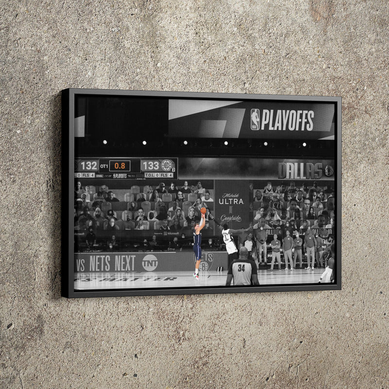 Luka Doncic Buzzer Beater vs Clippers Poster Dallas Mavericks Basketball Hand Made Posters Canvas Print Wall Art Home Decor