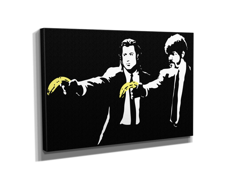 Pulp Fiction holding banana Poster Movie Illustration Hand Made Posters Canvas Print Wall Art Home Decor