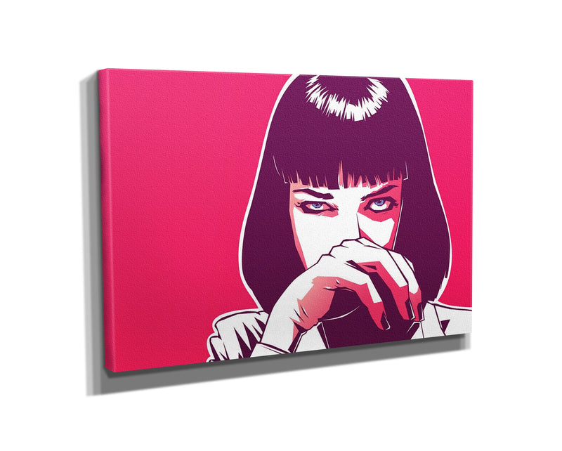 Pulp Fiction Uma Thurman Poster Movie Illustration Hand Made Posters Canvas Print Wall Art Home Decor