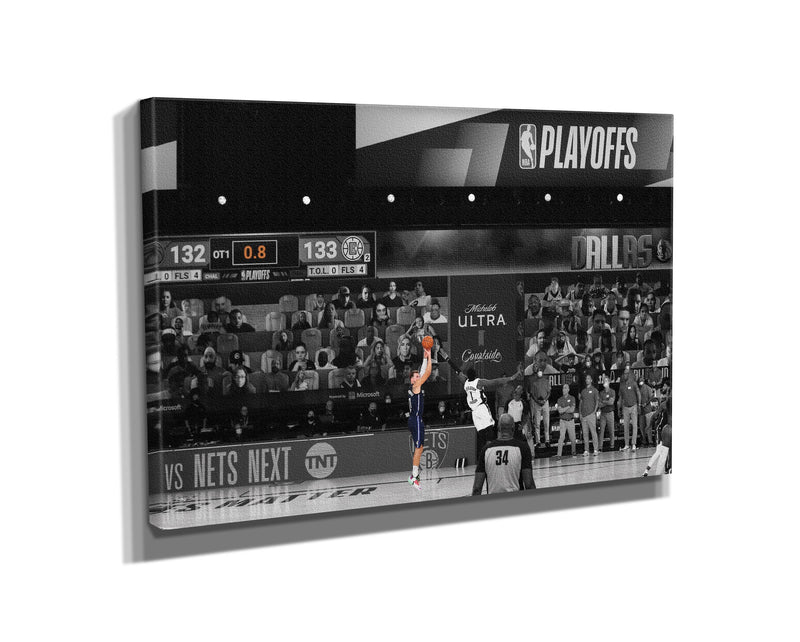 Luka Doncic Buzzer Beater vs Clippers Poster Dallas Mavericks Basketball Hand Made Posters Canvas Print Wall Art Home Decor