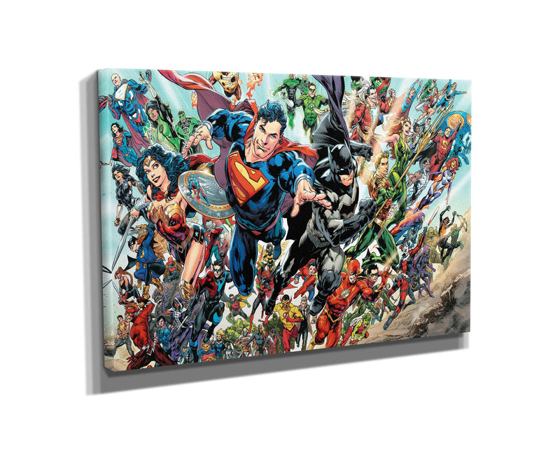 DC Superheroes  Universe Poster Comics Hand Made Posters Canvas Print Kids Gift Wall Art  Home Decor