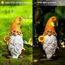 Garden Gnomes Outdoor - Sunflower Gnome Statue with Solar LED Lights for Yard, Patio, Lawn Ornaments - Best Garden Gifts for Mothers Day, Housewarming, Festival by GreenHaven Gardens