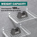 EVERHANGER Garage Wall Shelves 12x18 Inch, Wall Mounted Storage Shelf, Metal Shelf Rack, Heavy-Duty Shelf Organizer 2 Pack, White by CozyNest Decor
