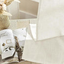 Joydeco Linen Curtains 2 Panel Set,Light Filtering, Ivory on Linen Curtains 90 Inch Curtains for Living Room, Cream Drapes 90 Inches Long Rod Pocket Back Tab Curtains (90" L x 70" W) by CozyNest Decor