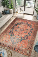 Keen Home Design 3x5 Rug - Machine Washable Entry Rug with Non-Slip Backing, Ideal for Enteryway, Kitchen, Bathroom, Laundry Room - Vintage, Easy Clean, Durable, Low Pile Rug - (3' x 5') by CozyNest Decor