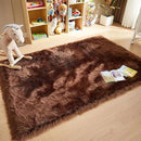 AMTOVO Faux Fur Sheepskin Rug for Living Room, 4 x 6 ft Coffee Fluffy Area Rug for Bedroom, Playroom, Luxury Room Decor, Rectangle by CozyNest Decor