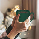 DISCOUNT PROMOS Glossy Ceramic Latte Coffee Mug 12 oz. Set of 10, Bulk Pack - Perfect for Tea, Espresso, Cappuccino, Hot Cocoa - Green by CozyNest Decor