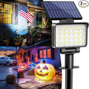 Solar Spot Lights Outdoor Waterproof 2 Pack for Flag, Tree, House, Garden, Yard, Landscape Spotlights for Accent Uplighting Halloween Christmas Decorations by GreenHaven Gardens