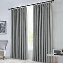 Macochico Pinch Pleated Blackout Curtains 102 Inches Long 100% Light Blocking Mid Grey Linen Drapes for Bedroom Living Room Farmhouse Shabby Chic Burlap Curtains with Tieback 72”Wx102”L 1 Panel by CozyNest Decor
