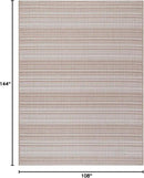 Stripe Outdoor Rug 9x12 Washable Outside Carpet for Indoor Patio Porch Waterproof Easy Cleaning Non Shedding Area Rugs Beige 9 x 12 by CozyNest Decor