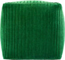 Mark&Day Pouf Ottoman, Rubbach Modern Dark Green Cube Pouf Foot Rest for Living Room, Bedroom and Boho Home Decor (16"x16"x16") by CozyNest Decor