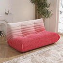 Bean Bag Chair, Loveseat Fireside Chair Bean Bag Sofa Large Bean Bag Chair for Adults, 2 Seater Bean Bag Chairs for Teens with High Density Comfortable Foam, Bean Bag for Living Room (Pink&White)