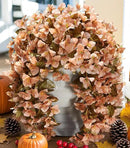 Bougainvillea Artificial Flowers Plants for Outdoors Outside Fall Autumn Decoration, 2 pcs Faux Silk Long Trailing Vines UV Resistant Look Real Brown Fake Flowers for Front Door Porch Planter Urn Yard by CozyNest Decor