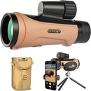 12x50 Monocular Telescope - FMC Fogproof, IP67 Waterproof Hand Held Telescope - BAK4 Phase and Dielectric Coated Prism - Adventure Accessories Set: Bag, Smartphone Adapter, Mini Tripod by TinyTreasures Baby Boutique