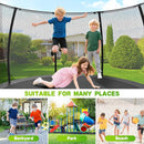 LotFun Kids Trampoline, 36 Inch Round, Indoor Outdoor with Basketball Hoop, 55 lb Weight Capacity by TinyTreasures Baby Boutique
