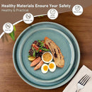 GBHOME Ceramic Dinnerware Sets for 4, 12 Pieces Stoneware Plates and Bowls Sets, Scratch Resistant Dishes, Dishwasher & Microwave Safe, Reactive Glaze-Malachite Green by CozyNest Decor