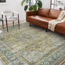 Washable Area Rug 10'x14' Boho Design Non-Shedding Easy Care Ideal for High Traffic Areas in Living Room Bedroom Office Coffee Table Kitchen Large Carpet by TinyTreasures Baby Boutique