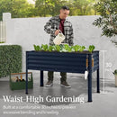 Best Choice Products 48x24x30in Galvanized Raised Garden Bed, Metal Elevated Planter Box, Vegetable Garden for Backyard, Patio, Balcony - Navy Blue by GreenHaven Gardens