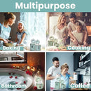 Home Intuition 4-Piece Ceramic Kitchen Canisters Set, Airtight Containers with Wooden Spoons Reusable Chalk Labels and Marker for Sugar, Coffee, Flour, Tea (Mint) by CozyNest Decor