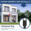 Ottsuls Bird Feeder Pole, 2 Pack 76 INCH Double Shepherds Hooks for Outdoor, Garden Pole with 5 Base Prongs Heavy Duty Planter Hooks for Hanging Plant Baskets, Lantern, Hummingbird Feeder by GreenHaven Gardens