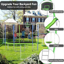 12FT 14FT Trampoline with Slide and Swings, ASTM Approved Outdoor Trampoline with Basketball Hoop and Ladder, Capacity for 5-7 Kids and Adults by TinyTreasures Baby Boutique