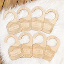 Whitluck's Baby Closet Dividers - 8-Pack Double-Sided Wooden Hangers for Organizing Baby Clothes from Newborn to 24 Months (Infant to Toddler) - Cute and Functional Nursery Decor for Boys and Girls by TinyTreasures Baby Boutique