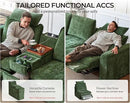 Oversized Modular Sofa Comfy Cloud Couch with Storage, Extra Deep Plush Sectional Sofa Set for Living Room, Covers Washable, Chenille, Olar (Green, 8-Seater with Corner & 2 Ottomans, u-Shaped) by CozyNest Decor