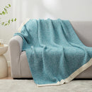 Snuggle Sac Teal Blue Oversized Throw Blankets,Super Soft Warm Cozy Throw Blankets for Couch, Knit Fuzzy Plush Blanket, Heather Teal, 50x70 inches by TinyTreasures Baby Boutique