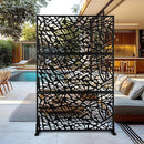 Outdoor Privacy Screen,72" H×47" W Metal Privacy Screen, Freestanding Privacy Fence Panels for Patio by GreenHaven Gardens