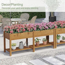 GHWIE Raised Garden Bed with Shelf,Elevated Wooden Planter Box with Legs,Garden Planter for Backyard, Patio, Balcony by CozyNest Decor