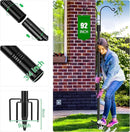 XDW-GIFTS Double Shepherds Hooks for Outdoor, 2-Pack Heavy Duty Garden Pole for Hanging Bird Feeder, Plant Baskets, Solar Light Lanterns, Garden Plant Hanger Stands with 5 Base Prongs by GreenHaven Gardens