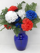 Floral Supply Online - 8" Rose Vase and Flower Guide Booklet - Decorative Glass Flower Vase for Floral Arrangements, Weddings, Home Decor or Office. (Cobalt) by CozyNest Decor