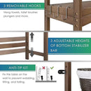 SMIBUY Bathroom Storage Shelf, Bamboo Over-The-Toilet Organizer Rack, Freestanding Toilet Space Saver with 3-Tier Adjustable Shelves (Walnut) by CozyNest Decor