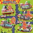 GoodyKing Magnetic Blocks|100PCS Fire Truck Magnetic Building Cube Game,Constructions Toys for Boys & Girls Age 3-4,5-8 9 10,STEM Montessori Stacking Toy,Sensory Tiles Building Christmas for Toddlers by TinyTreasures Baby Boutique