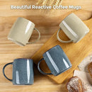 GBHOME Large Ceramic Coffee Mugs Set of 6, 18oz Handmade Stoneware Coffee Mugs Set for Latte/Cappuccino/Hot Cocoa, Dishwasher & Microwave Safe, Multi-Color by CozyNest Decor