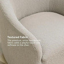 KINWELL 32" Wide Modern Boucle Swivel Barrel Chair, No Assembly Round Upholstered Swivel Accent Armchair for Living Room, Bedroom, Office (Oatmeal) by CozyNest Decor