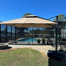 PURPLE LEAF 10FT Cantilever Outdoor Umbrellas Large Patio Umbrella Hanging Double Top Square Offset Umbrella with 360°Rotation Tilting Umbrella Outdoor Patio, Taupe by GreenHaven Gardens