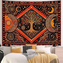 Lunerfex Tree of Life Sun Moon Stars Wall Tapestry, Cosmic Harmony Symbol Tapestries for Home Decor, Mystical Tapestry 60x44 Inch by CozyNest Decor