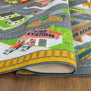 KC Cubs 8x10 Country Farm Construction Car Road Street Rug – Educational Carpet Play Mat for Kids, Toddlers Nursery, Classroom, Playroom, Baby Daycare by TinyTreasures Baby Boutique