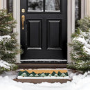 Barnyard Designs Natural Coco Coir Christmas Doormat - Large Cute Non-Slip Heavy Duty Backing Door Mat for Outside Entrance or Porch Entry, Brown (17x30, Winter Snow Forest) by CozyNest Decor