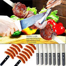 23.6 Inch Long Kabob Skewers, 0.91 Inch Wide, Stainless Steel with Black Wood Handle, 7 Pack by GreenHaven Gardens